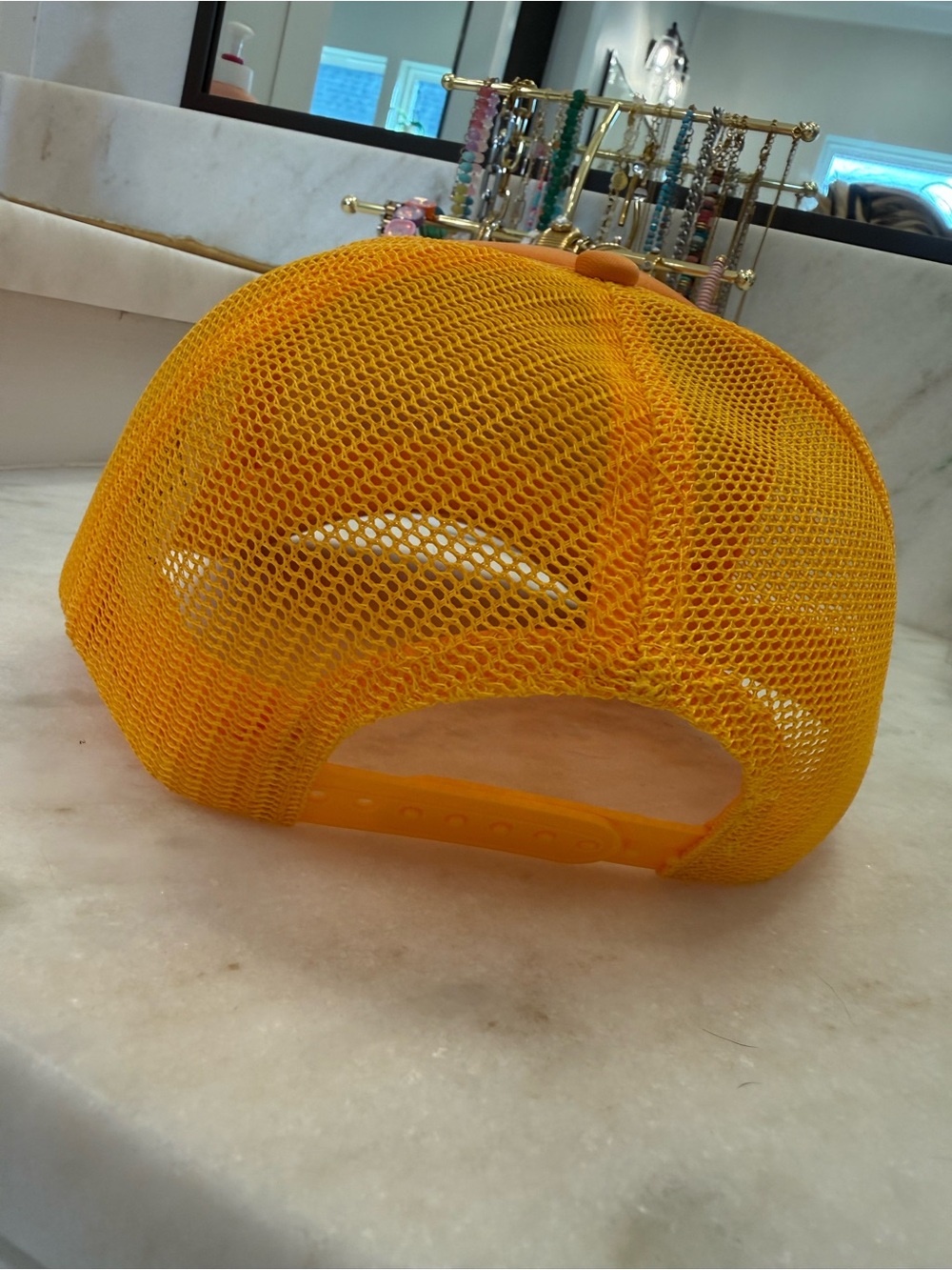 Sunkissed Orange Mesh Trucker Hat - Picture 4 of 5